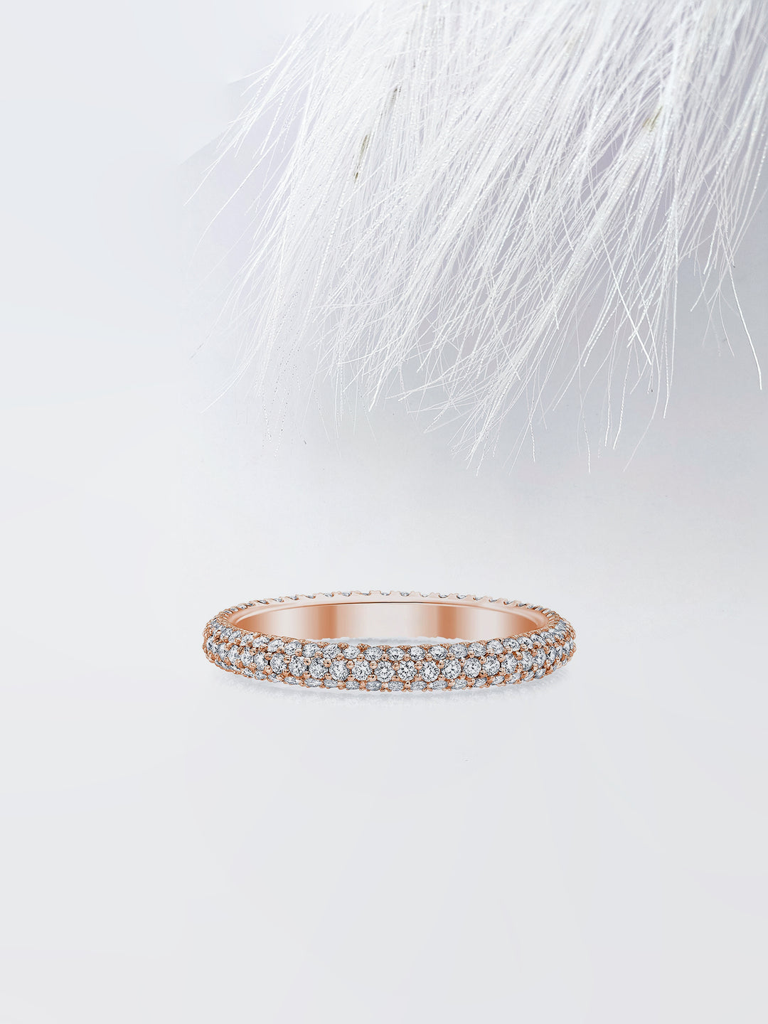Round FG-VS1 Lab Grown Diamond Cluster Set Eternity Band