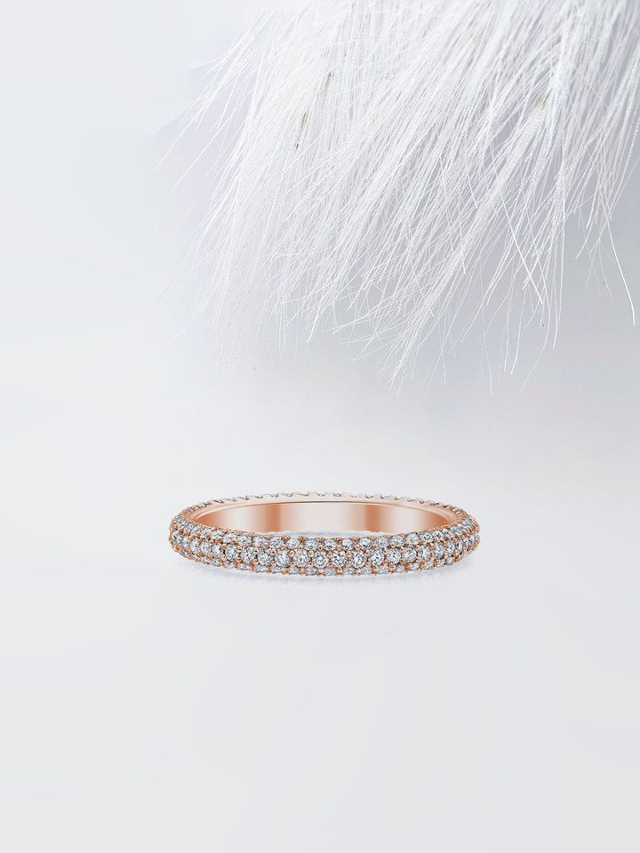 Round FG-VS1 Lab Grown Diamond Cluster Set Eternity Band