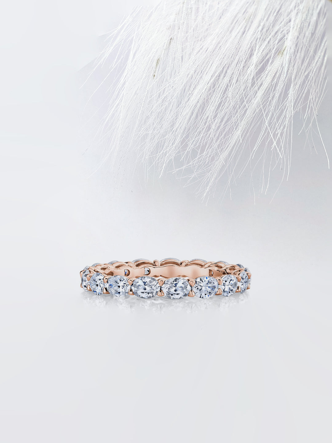 Oval FG-VS1 Lab Grown Diamond Full Eternity Wedding Band