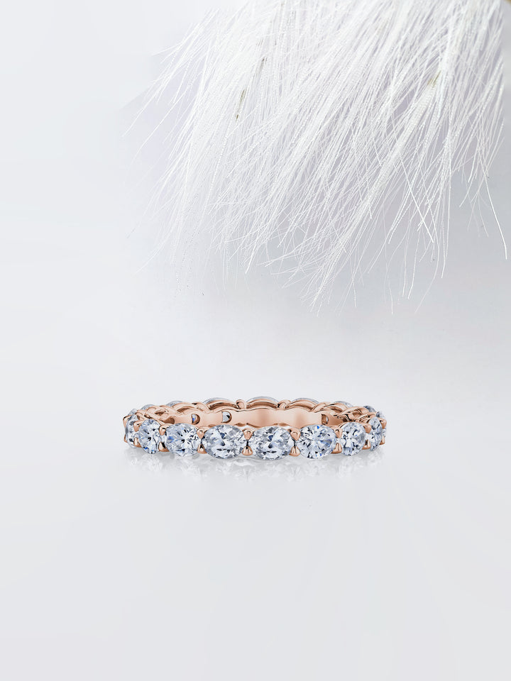 Oval FG-VS1 Lab Grown Diamond Full Eternity Wedding Band