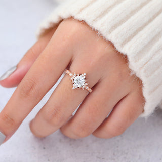 round-shaped-moissanite-vintage-engagement-ring