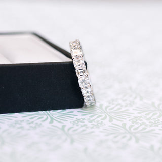 Asscher Cut DE-VS1 Lab Grown Diamond Full Eternity Wedding Band