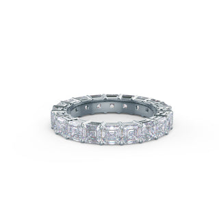 Asscher Cut DE-VS1 Lab Grown Diamond Full Eternity Wedding Band