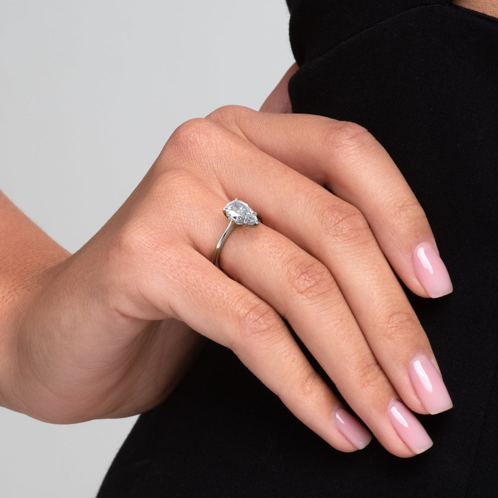 1.50 CT Pear F/VS1 CVD Diamond Solitaire Engagement Ring - Doozy Diamonds