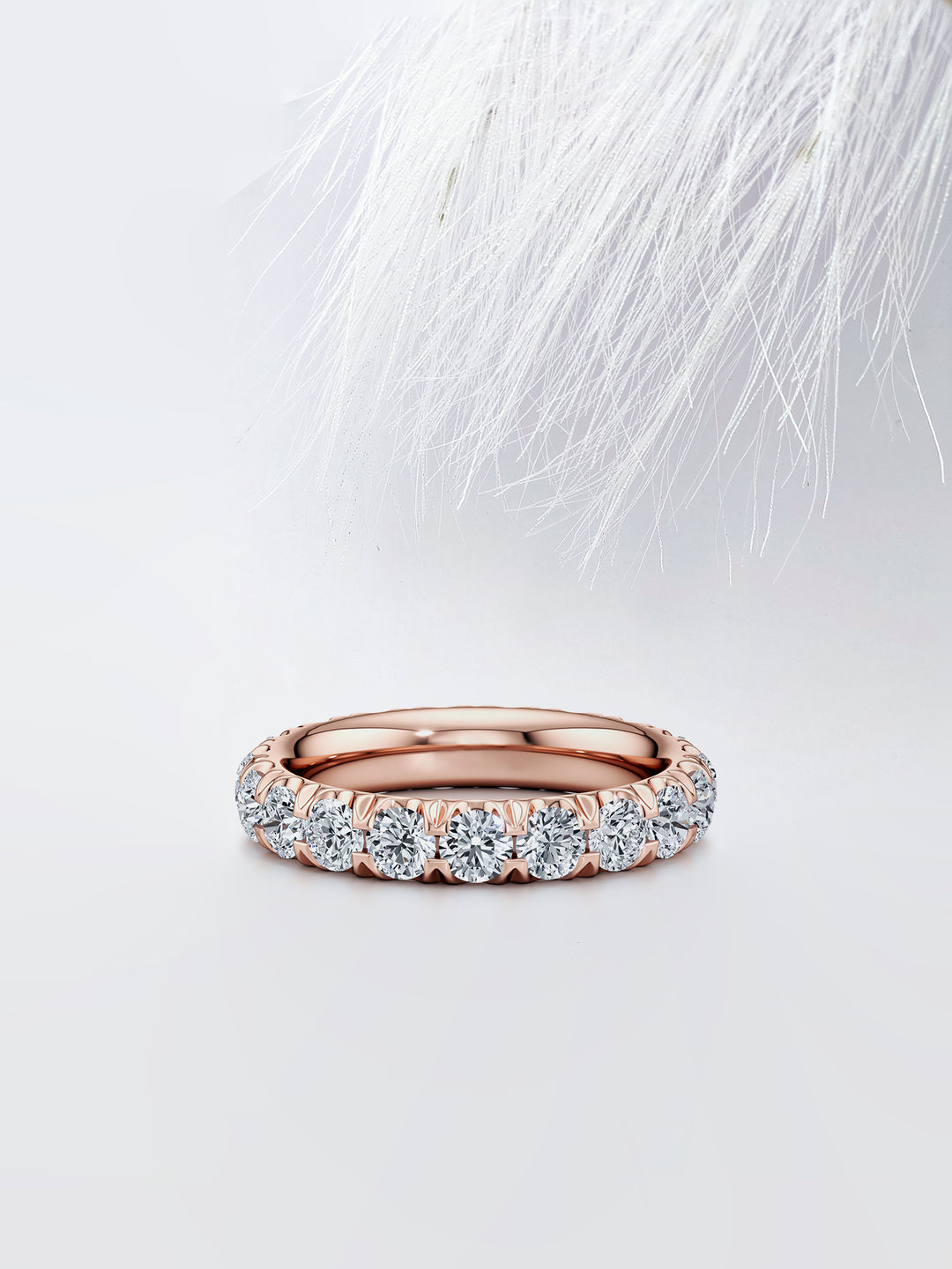 Round FG-VS1 Lab Grown Diamond Eternity Stacking Band