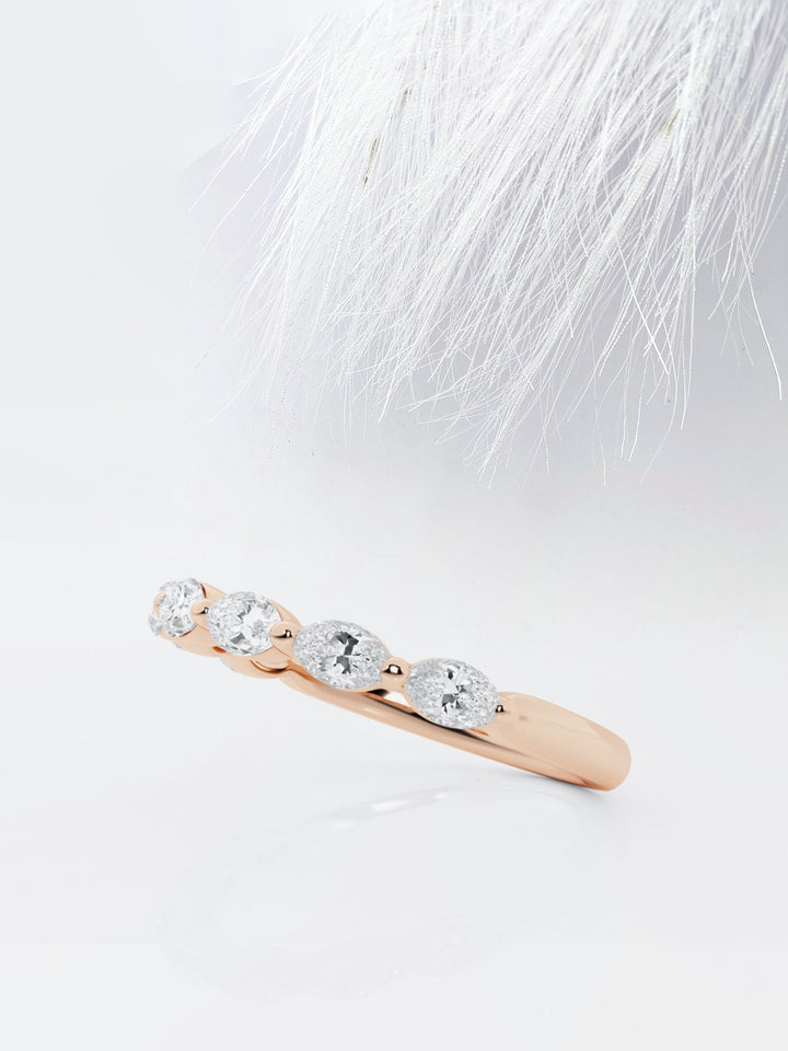 Marquise FG-VS2 Lab Grown Diamond Floating Wedding Band