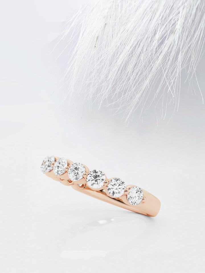 Round FG-VS2 Lab Grown Diamond Floating Wedding Band