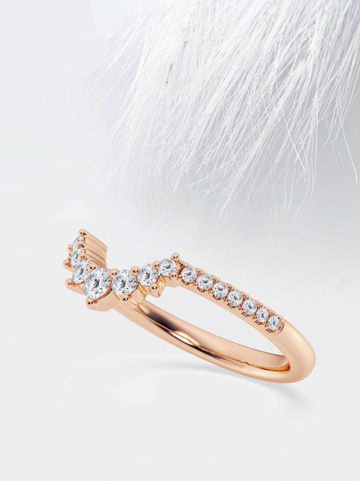 Round FG-VS2 Lab Grown Diamond Crown Wedding Band