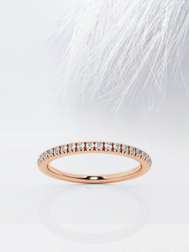 Round FG-VS2 Lab Grown Diamond Half Eternity Wedding Band