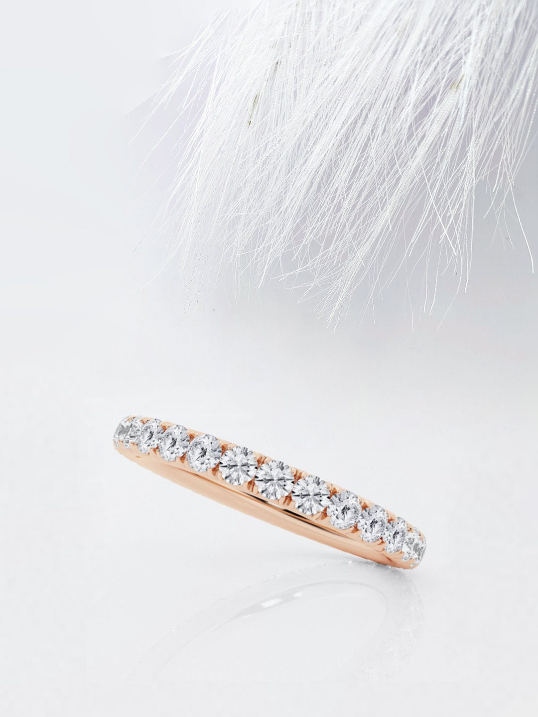 Round FG-VS2 Lab Grown Diamond Full Eternity Wedding Band