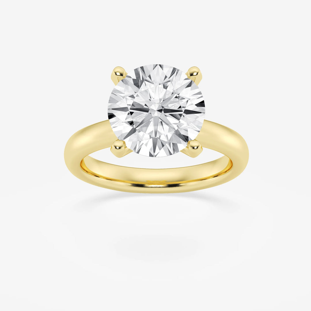 1.0 CT Round Cut Moissanite Classic Solitaire Diamond Engagement Ring