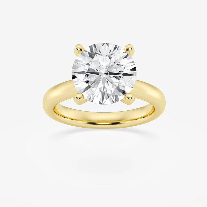 1.0 CT Round Cut Moissanite Classic Solitaire Diamond Engagement Ring