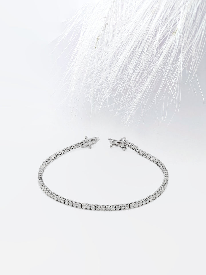 2.50ct Round cut Moissanite Diamond Tennis Bracelet