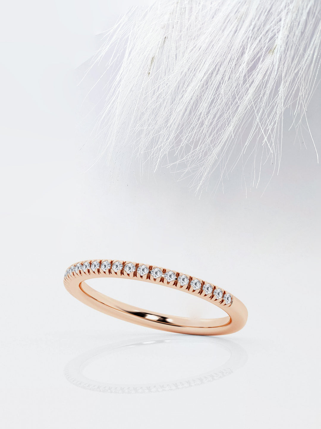 Round FG-VS2 Lab Grown Diamond Half Eternity Band