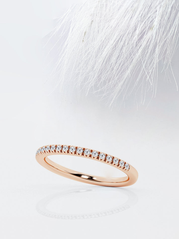 Round FG-VS2 Lab Grown Diamond Half Eternity Band
