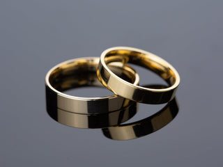 4.0mm Classic Flat Shine Wedding Band Anniversary Gift