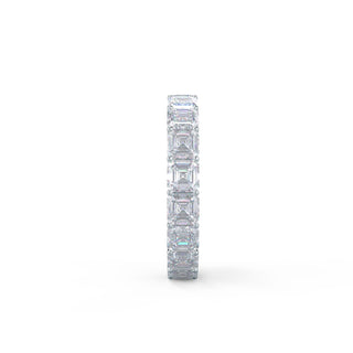 Asscher Cut DE-VS1 Lab Grown Diamond Full Eternity Wedding Band