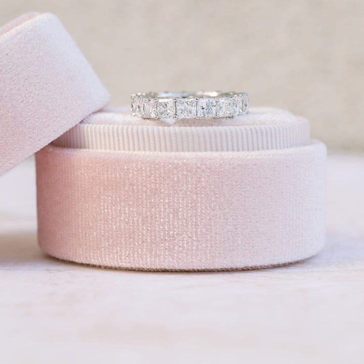 Princess Cut DE-VS1 Lab Grown Diamond Full Eternity Wedding Band