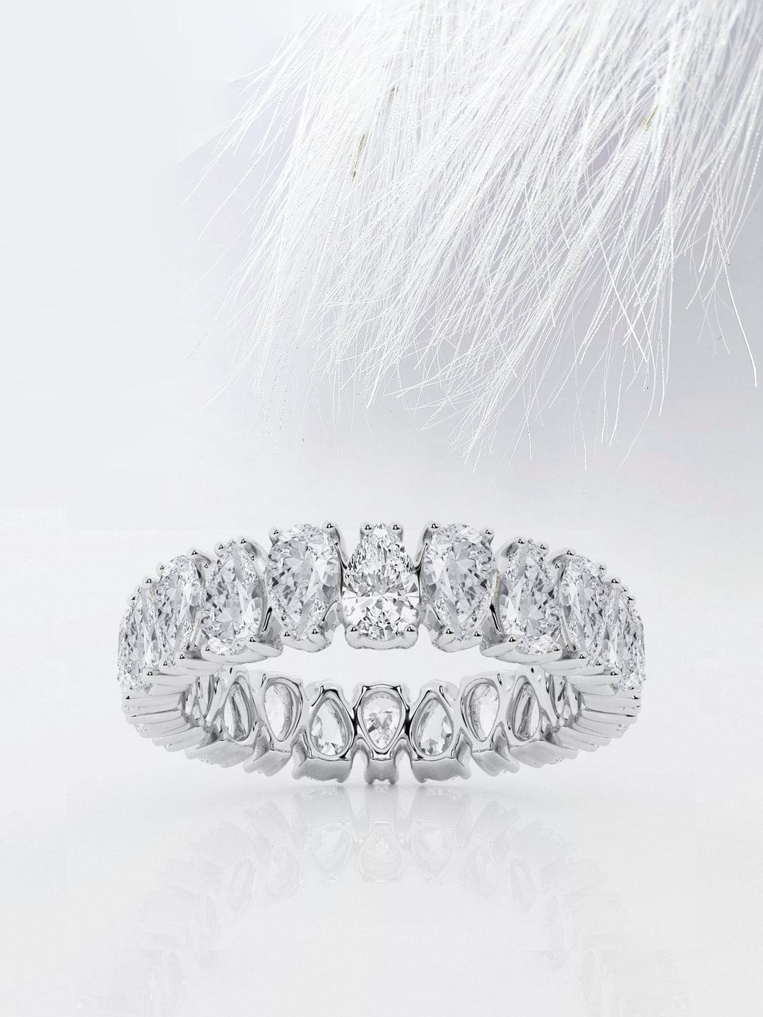 Pear FG-VS2 Lab Grown Diamond Alternative Eternity Band