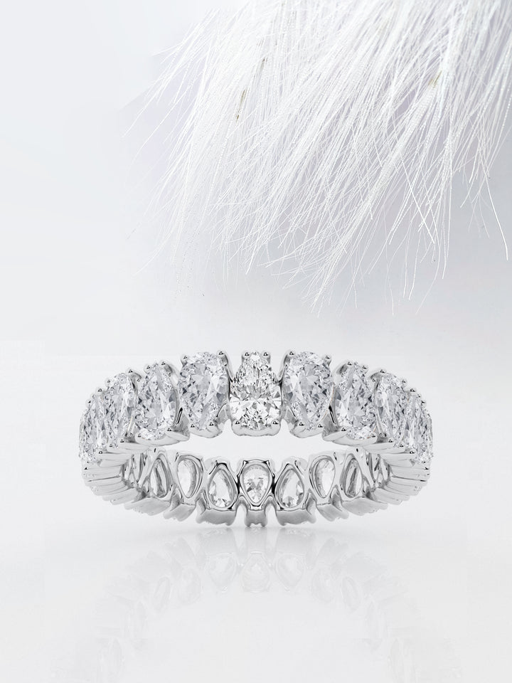 Pear FG-VS2 Lab Grown Diamond Alternative Eternity Band