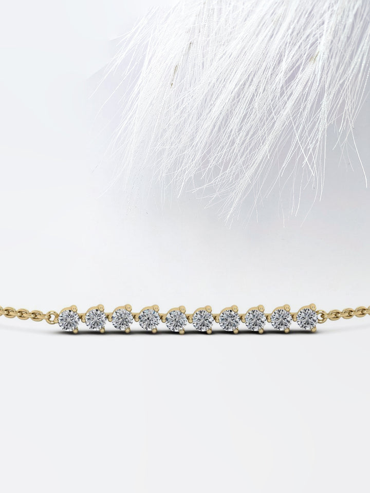 Round Cut Moissanite Diamond Several Bracelet For Women