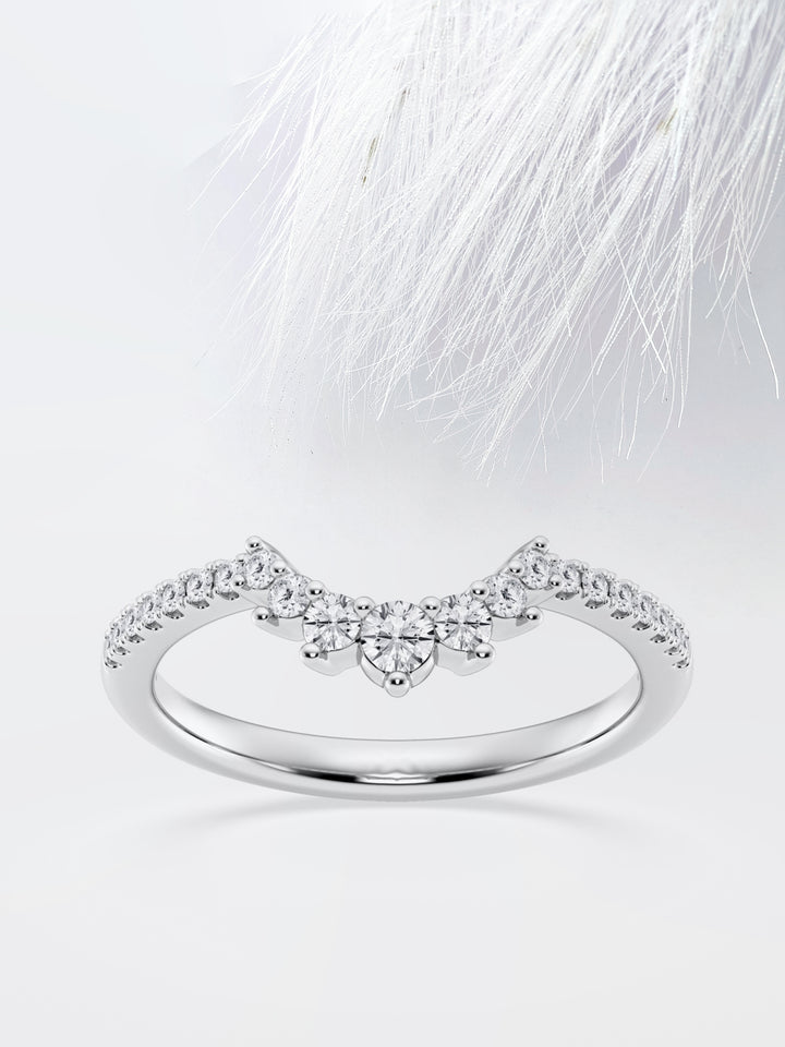Round FG-VS2 Lab Grown Diamond Crown Wedding Band