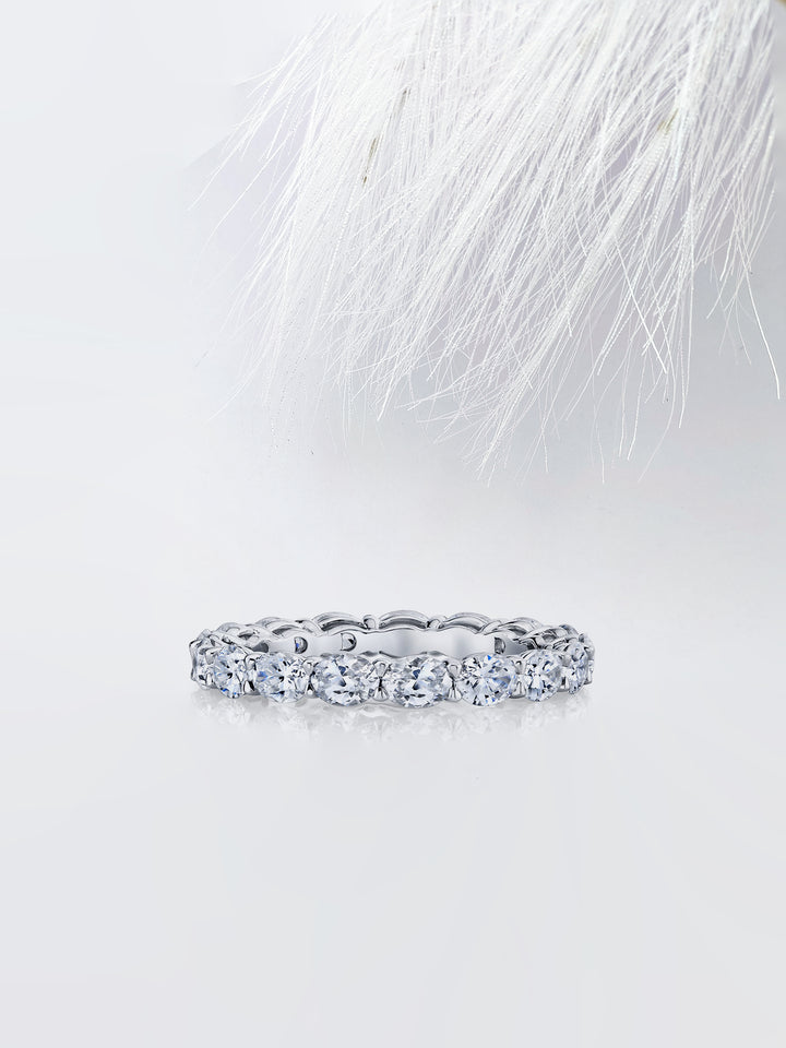 Oval FG-VS1 Lab Grown Diamond Full Eternity Wedding Band