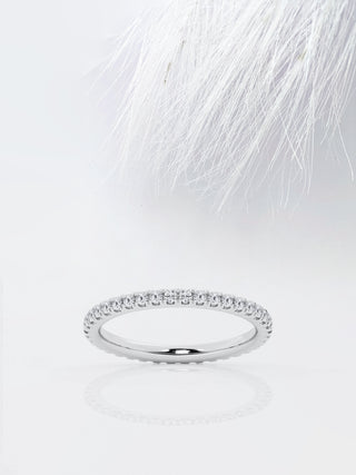 Round FG-VS2 Lab Grown Diamond Full Eternity Dainty Band