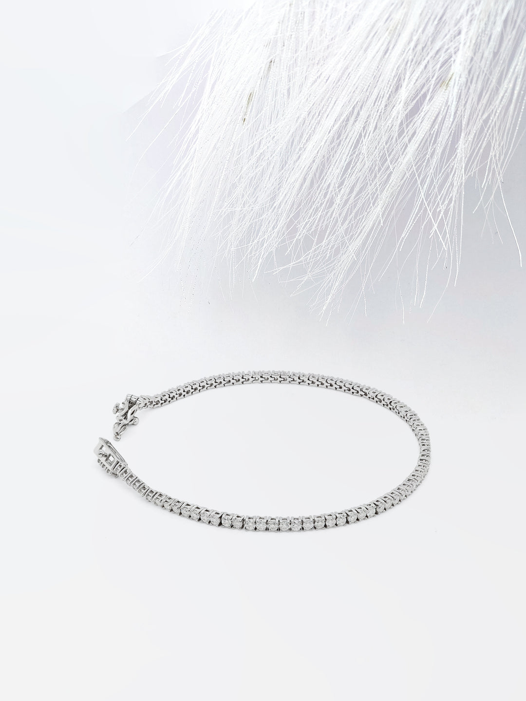 2.50ct Round cut Moissanite Diamond Tennis Bracelet