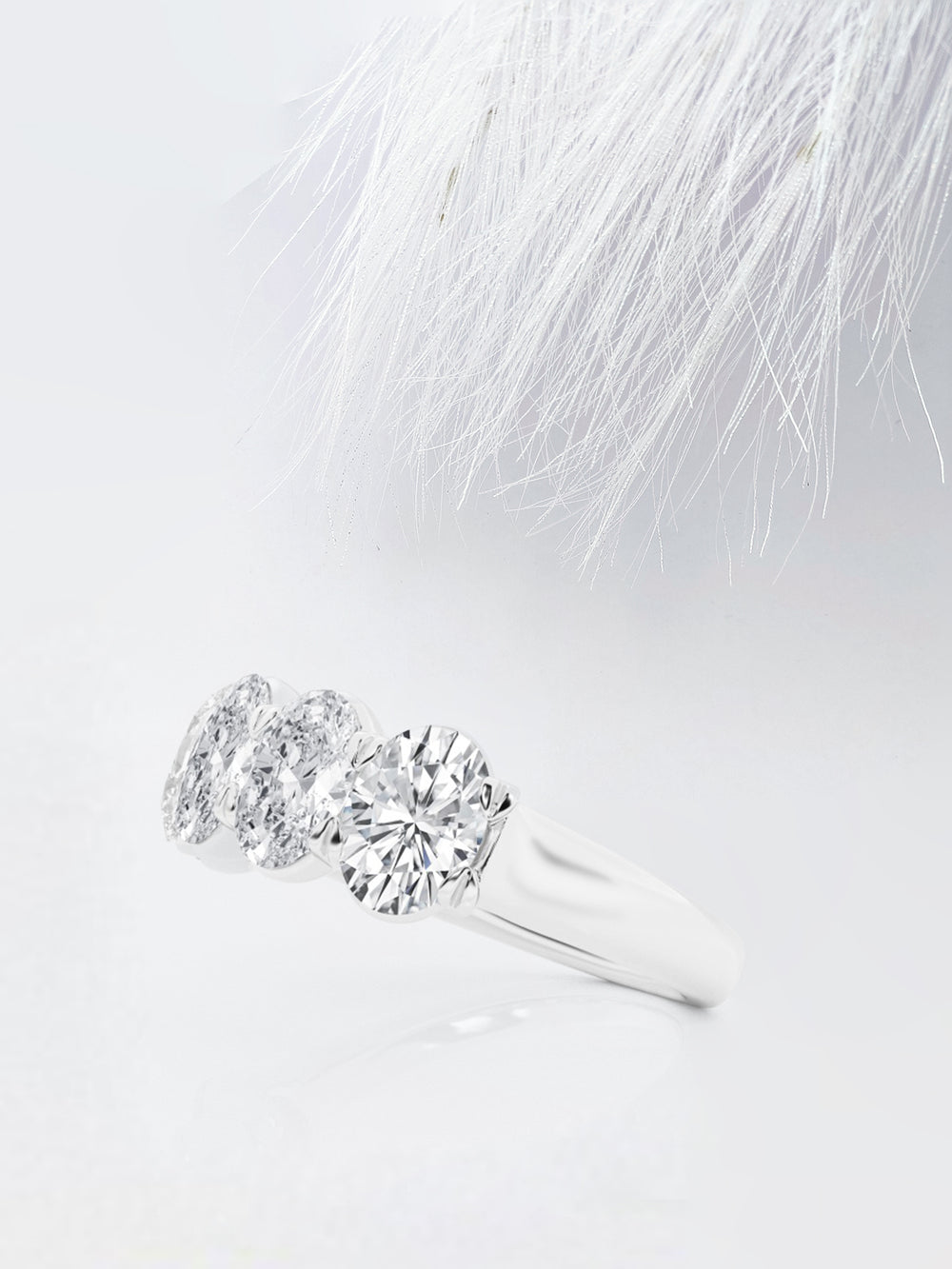 Round FG-VS2 Lab Grown Diamond Five Stone Wedding Band
