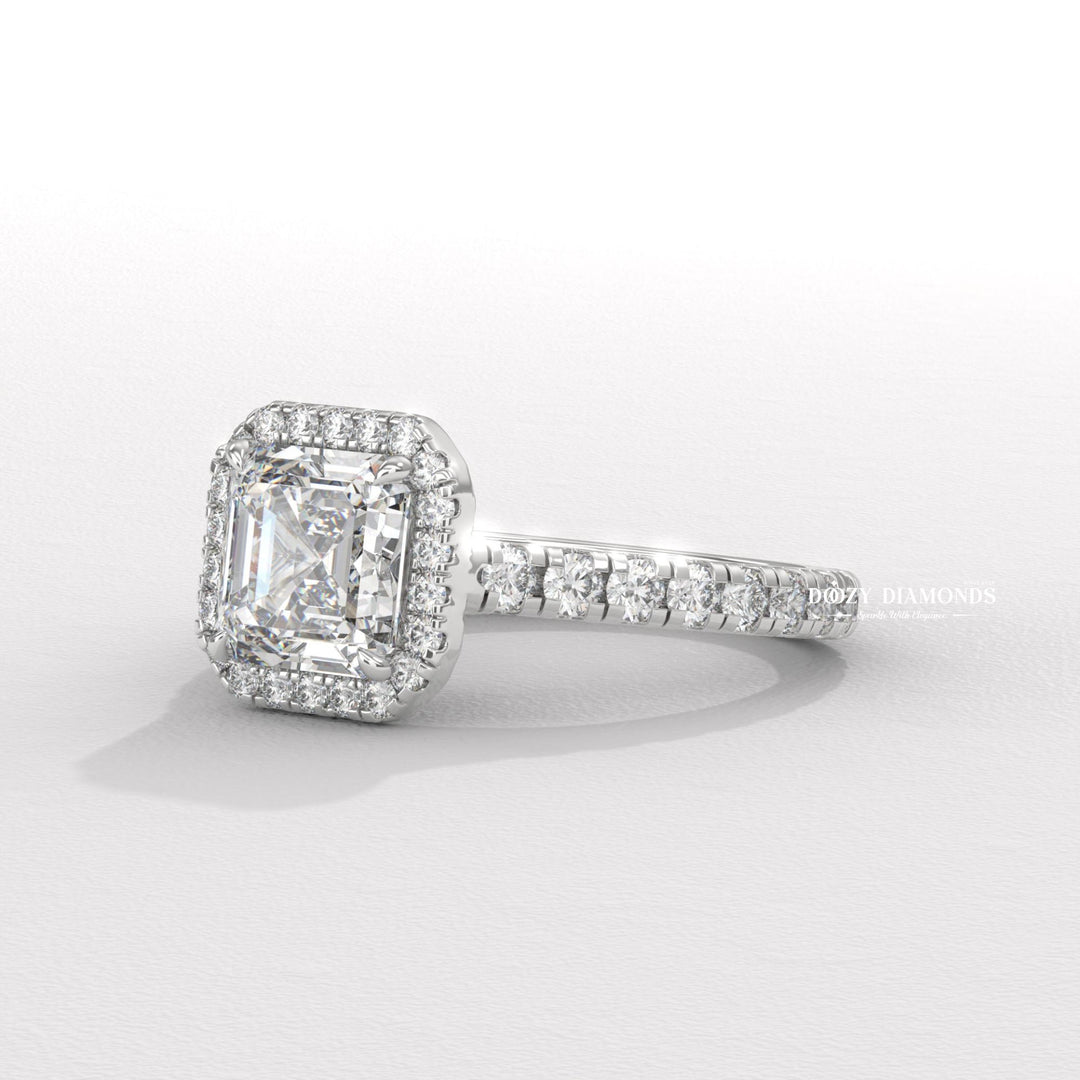 quare diamond ring
Step cut diamond ring
Modern engagement ring
Classic engagement ring
Unique engagement rin