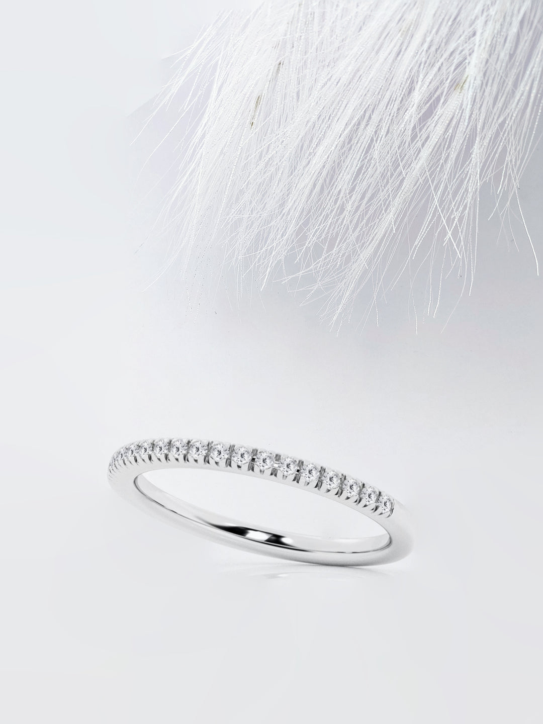 Round FG-VS2 Lab Grown Diamond Half Eternity Band