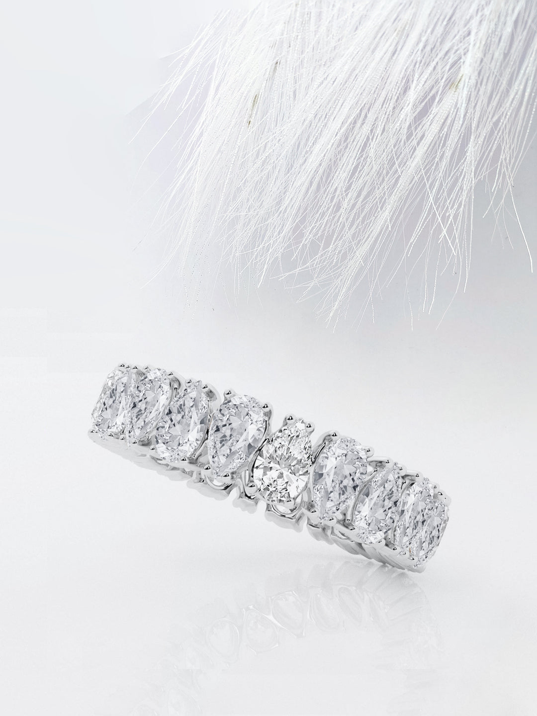 Pear FG-VS2 Lab Grown Diamond Alternative Eternity Band