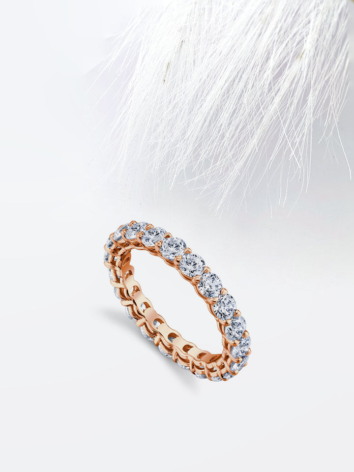 Round FG-VS1 Lab Grown Diamond Full Eternity Dainty Band