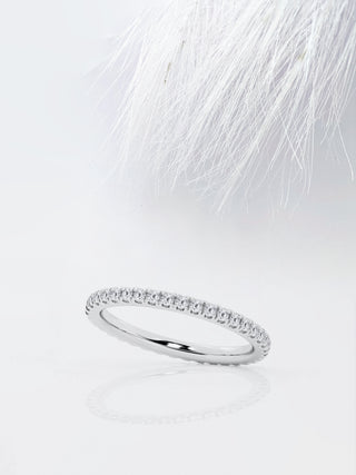 Round FG-VS2 Lab Grown Diamond Full Eternity Dainty Band