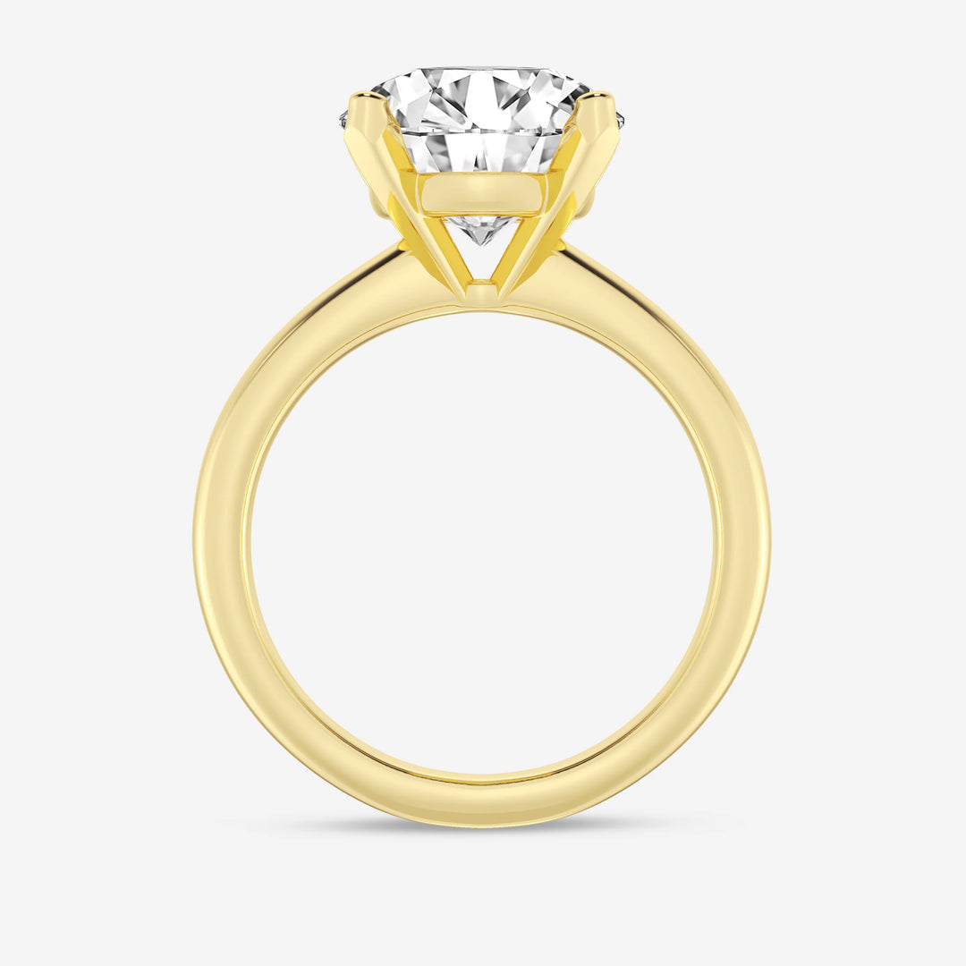 1.0 CT Round Cut Moissanite Classic Solitaire Diamond Engagement Ring