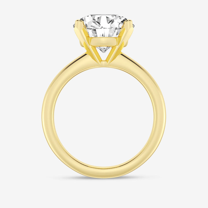 1.0 CT Round Cut Moissanite Classic Solitaire Diamond Engagement Ring