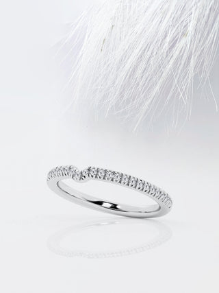 Round FG-VS2 Lab Grown Diamond French Pave Stacking Band