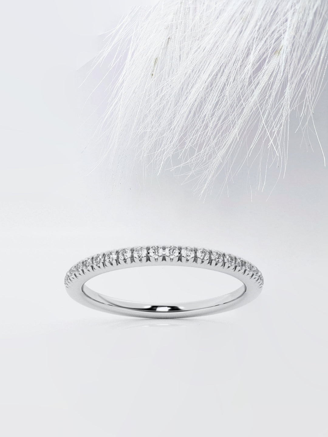 Round FG-VS2 Lab Grown Diamond Half Eternity Wedding Band