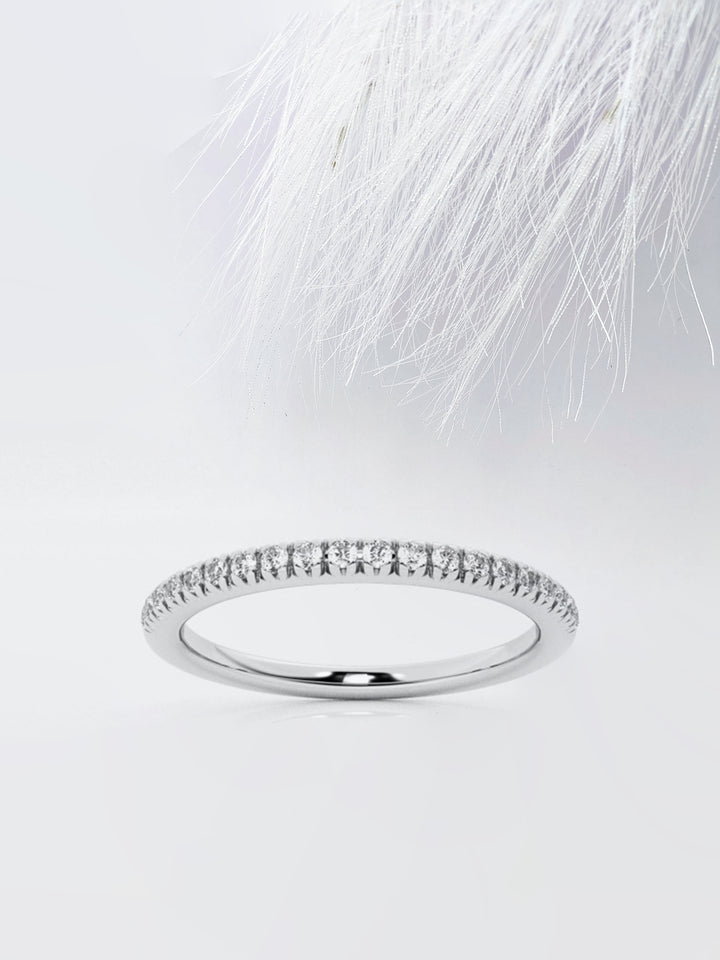 Round FG-VS2 Lab Grown Diamond Half Eternity Wedding Band