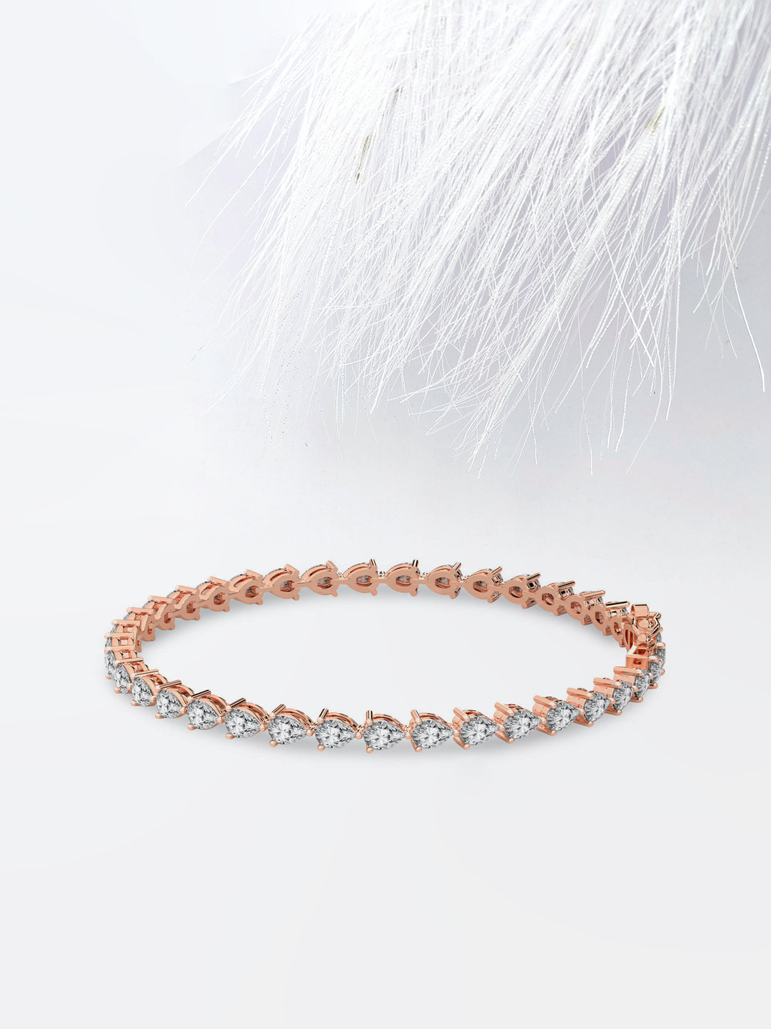 Pear Cut Moissanite Diamond Tennis Bracelet For Women