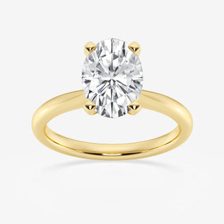 1.0CT Oval Cut Moissanite Solitaire Diamond Engagement Ring