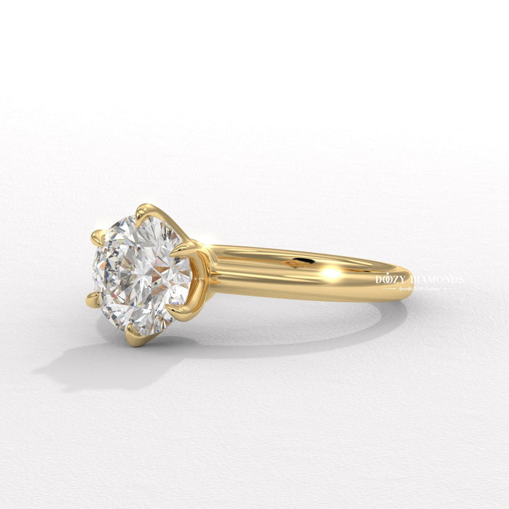 Buy Round Solitaire Diamond Ring Online
8. Affordable Brilliant Cut Solitaire Ring
9. Certified Round Diamond Solitaire
