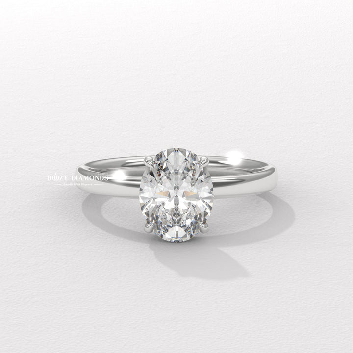 9. Oval Shape 4-Prong Setting
10. Minimalist Oval Solitaire White Gold
11. Classic Six-Prong Oval Ring