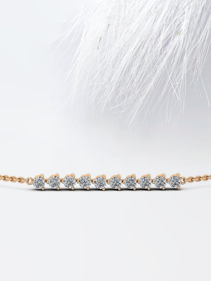 Round Cut Moissanite Diamond Several Bracelet For Women