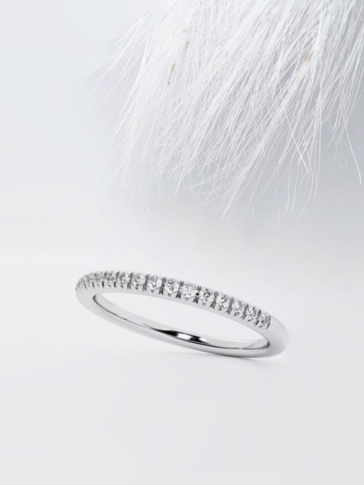 Round FG-VS2 Lab Grown Diamond Half Eternity Wedding Band