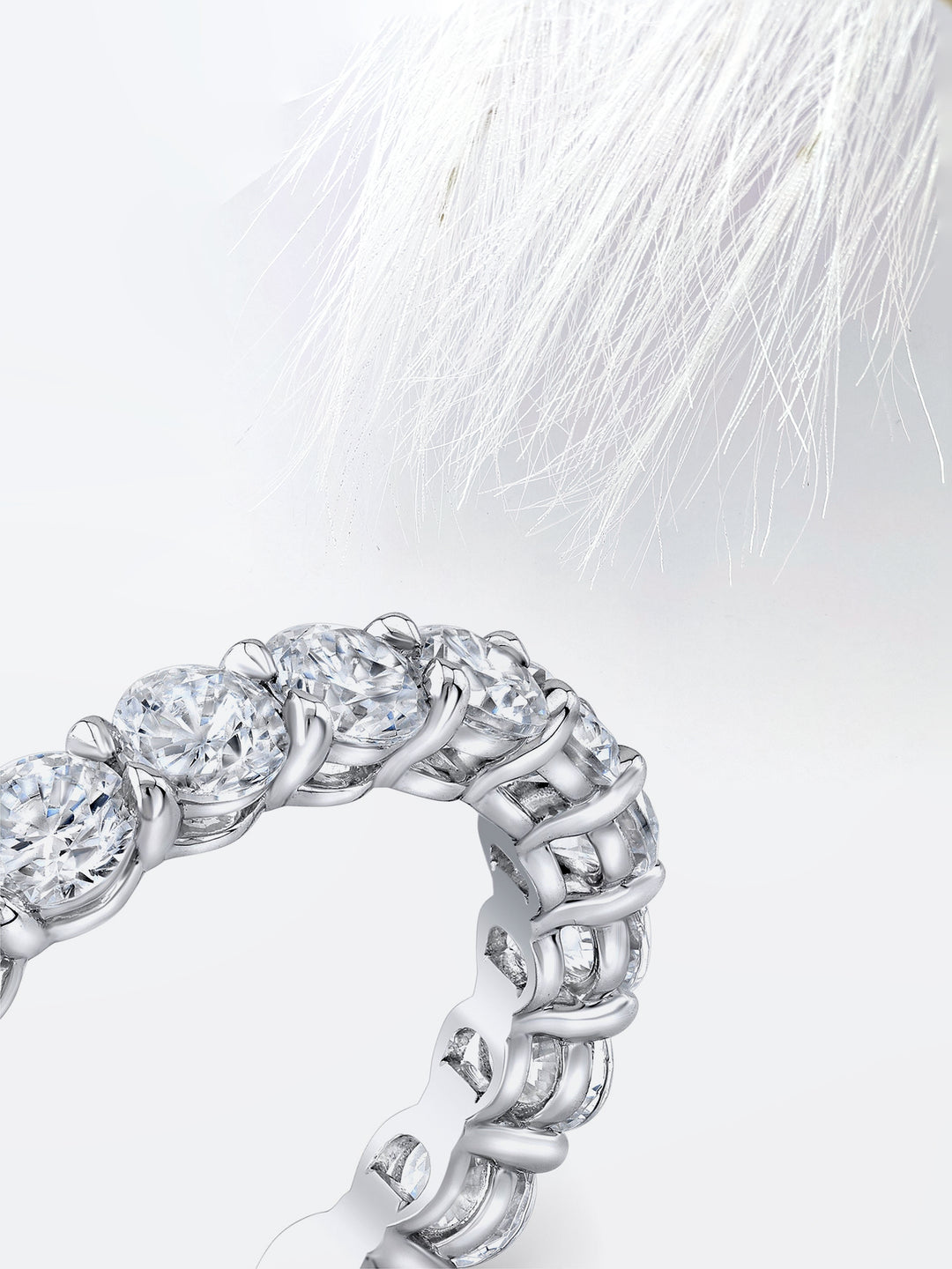 Round FG-VS1 Lab Grown Diamond Full Eternity Dainty Band