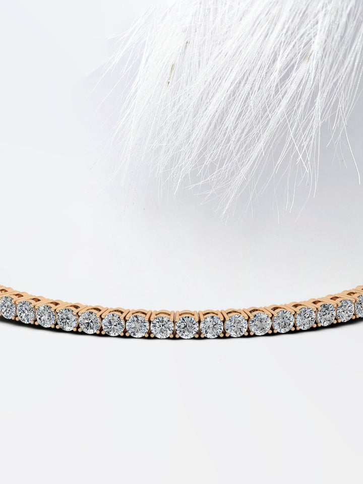 Round cut Moissanite Diamond Tennis Bracelet For Women