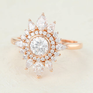 round-shaped-moissanite-cluster-halo-engagement-ring