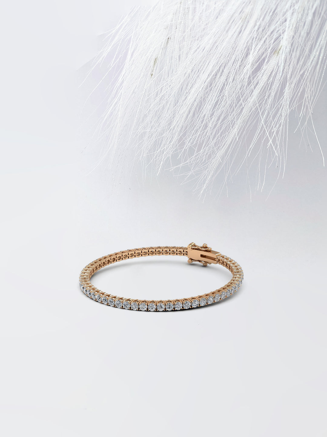 Round cut Moissanite Diamond Tennis Bracelet For Women